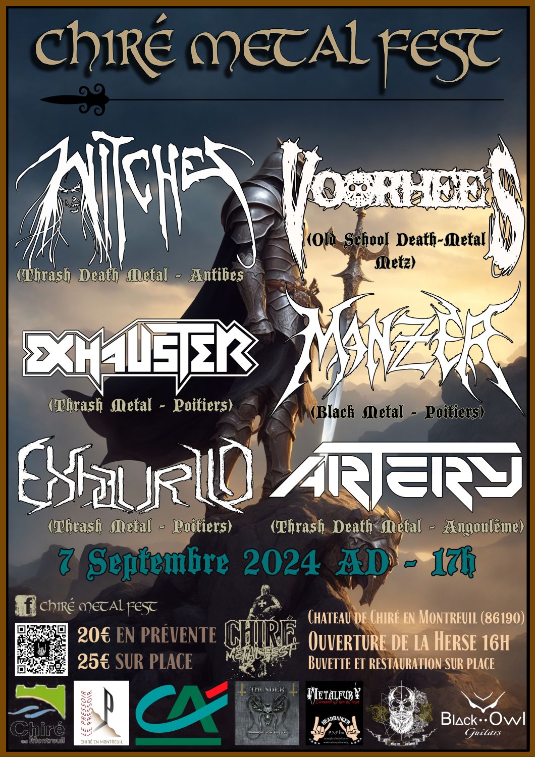 Witches flyer Witches + Voorhees + Exhauster + Manzer + Exhaurio + Artery @ Chir Metal Fest  Chir-en-Montreuil (86)