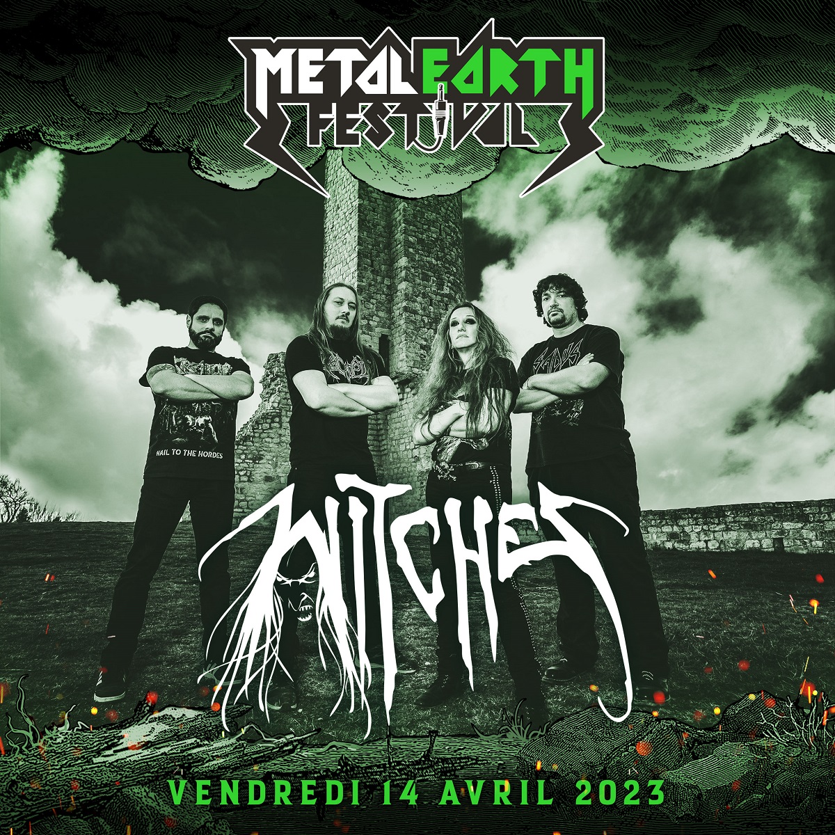 Witches flyer Witches + Despressive Witches + FT-17 @ Metalearth Festival #2 espace Lo Ferr Brest (29-France)